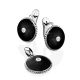 Black Enamel Round Earrings With Diamonds The Heritage, image , picture 3