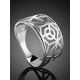 Laced Silver Band Ring The Sacral, Ring Size: 6.5 / 17, image , picture 2
