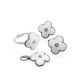 White Enamel Floral Pendant With Diamond The Heritage, image , picture 4