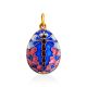 Enamel Dragonfly Design Egg Shaped Pendant The Romanov, image 