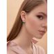 Floral Earrings With Green Enamel And Diamonds The Heritage, image , picture 4