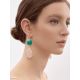 Statement ​Amazonite and Rose Quartz​ Drop Cocktail Earrings The Bella Terra, image , picture 3