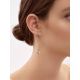 Silver Dangle Earrings With Synthetic Topaz, image , picture 3
