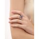 Charming Cocktail Ring With Multicolor Crystals, Ring Size: 8 / 18, image , picture 4