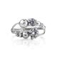 Bright Crystal Double Shank Ring, Ring Size: 6 / 16.5, image , picture 3