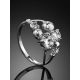 Bright Crystal Double Shank Ring, Ring Size: 5 / 15.5, image , picture 2