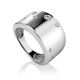 Bold Silver Band Ring With Crystals, Ring Size: 6.5 / 17, image 