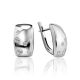 Sleek Silver Earrings With Crystals, image 
