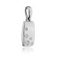 Sleek Silver Pendant With Crystals, image , picture 3