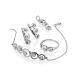Cute Silver Earrings With White Crystals, image , picture 3