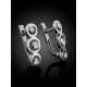 Cute Silver Earrings With White Crystals, image , picture 2