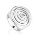 Silver Cocktail Ring With Crystal The Enigma, Ring Size: 6.5 / 17, image 