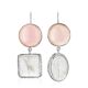 Statement Blush Pink Multi Stone Drop Earrings The Bella Terra, image , picture 3