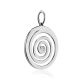 Spiral Design Silver Pendant With Crystal The Enigma, image , picture 3