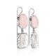 Statement Blush Pink Multi Stone Drop Earrings The Bella Terra, image 