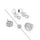 Bold Silver Dangle Earrings With Crystals The Enigma, image , picture 4