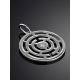 Round Labyrinth Design Silver Pendant The Enigma, image , picture 2