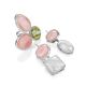 Statement Blush Pink Multi Stone Drop Earrings The Bella Terra, image , picture 8