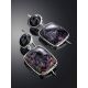 Purple Marble Effect Drop Cocktail Earrings The Bella Terra, image , picture 2