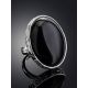 Dramatic Black Round Stone Cocktail Ring The Bella Terra, Ring Size: 8 / 18, image , picture 2