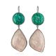 Statement ​Amazonite and Rose Quartz​ Drop Cocktail Earrings The Bella Terra, image , picture 4