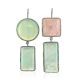 Cute Green & Pink Mismatched Drop Earrings The Bella Terra, image , picture 3