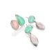 Statement Aqua Chalcedony and Pink Aragonite Drop Cocktail Earrings The Bella Terra, image , picture 4