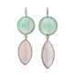 Statement Aqua Chalcedony and Pink Aragonite Drop Cocktail Earrings The Bella Terra, image , picture 3