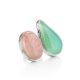 Rose & Mint Stone Cocktail Ring The Bella Terra, Ring Size: 8.5 / 18.5, image 