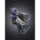 Purple Ombre Mismatched Drop Earrings The Bella Terra, image , picture 2