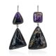 Purple Ombre Mismatched Drop Earrings The Bella Terra, image , picture 4
