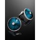 Round Silver Studs With Enamel And Diamonds The Heritage, image , picture 2