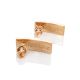 Rose Gold Plated Silver ​Textured Earrings The Liquid, image , picture 3