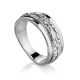 Textured Silver Band Ring, Ring Size: 8 / 18, image 