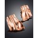 Stylish Modern Rose Gold Plated Silver Earrings The Liquid, image , picture 2