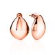 Statement Rose Gold Plated Silver TearDrop Earrings The Liquid, image 