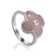 Romantic Clover Shaped Enamel Ring With Diamond The Heritage, Ring Size: 5.5 / 16, image 