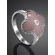 Romantic Clover Shaped Enamel Ring With Diamond The Heritage, Ring Size: 5.5 / 16, image , picture 2