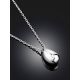 Fabulous Sterling Silver Teardrop Pendant Necklace The Liquid, image , picture 2