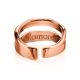 Double Line Statement Rose Gold Plated Silver Ring The Liquid, Ring Size: Adjustable, image , picture 4