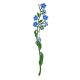 Cute Forget-Me-Not Flower Enamel Brooch, image 