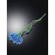 Wonderful Cornflower Enamel Brooch, image , picture 2
