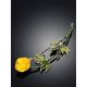 Bright Globe Flower Enamel Brooch, image , picture 2