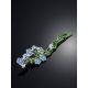 Cute Forget-Me-Not Flower Enamel Brooch, image , picture 2