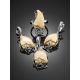 Mammoth Tusk Silver Dangle Earrings The Era, image , picture 4