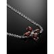 Minimalist Design Silver Amber Necklace The Supreme, Length: 49, image , picture 2
