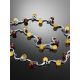 Chic Silver Amber Necklace The Leia, Length: 47, image , picture 2