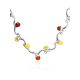 Chic Silver Amber Necklace The Leia, Length: 47, image 