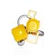 Geometric Amber Adjustable Ring The Picasso, Ring Size: Adjustable, image , picture 3