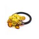 Amber Flower Hair Tie, image , picture 3
